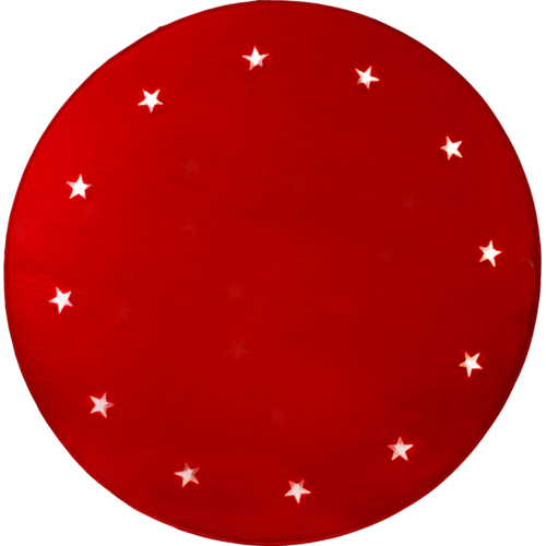 Bild på JULGRANSMATTA GRANNE RÖD med belysning