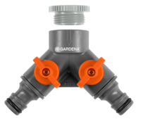 Bild på GARDENA 2-vägskran med adapter 1/2"-3/4" 936-20