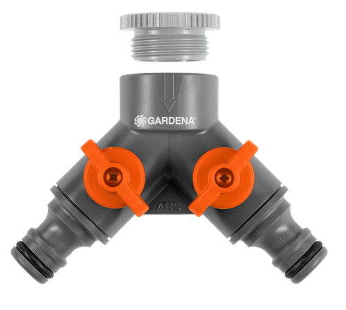 Bild på GARDENA 2-vägskran med adapter 1/2"-3/4" 936-20