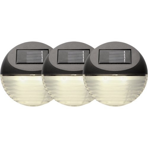 Bild på SOLCELLS-VÄGGLYKTA 3-PACK FENCY BRUN