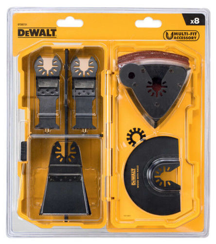 Bild på Dewalt DT20731 Multi skär & slipset 8 delar i plastlåda