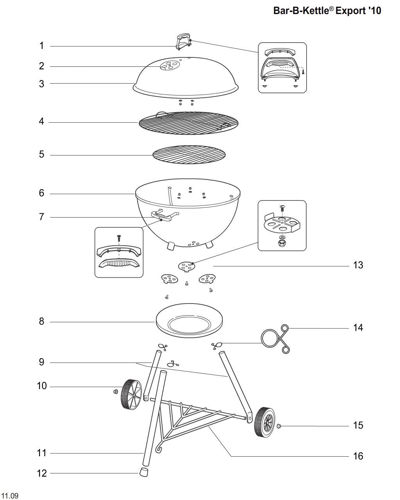 Bild på Weber® Ventiler till BAR-B-KETTLE 47 cm och SMOKEY MOUNTAIN COOKER 47 cm