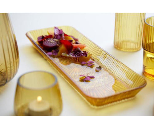 Bild på BITZ Kusintha Serveringsfat rektangulärt 38 x 14 x 3 cm Amber