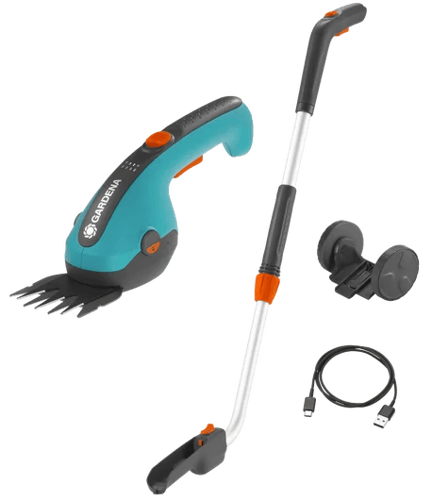 Bild på GARDENA Batteridriven Grässax ClassicCut Li Set med Teleskopskaft och hjul 9886-20
