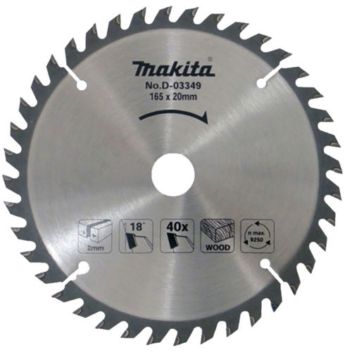 Bild på Makita Sågklinga HM 165x20x2,0 mm, 40T